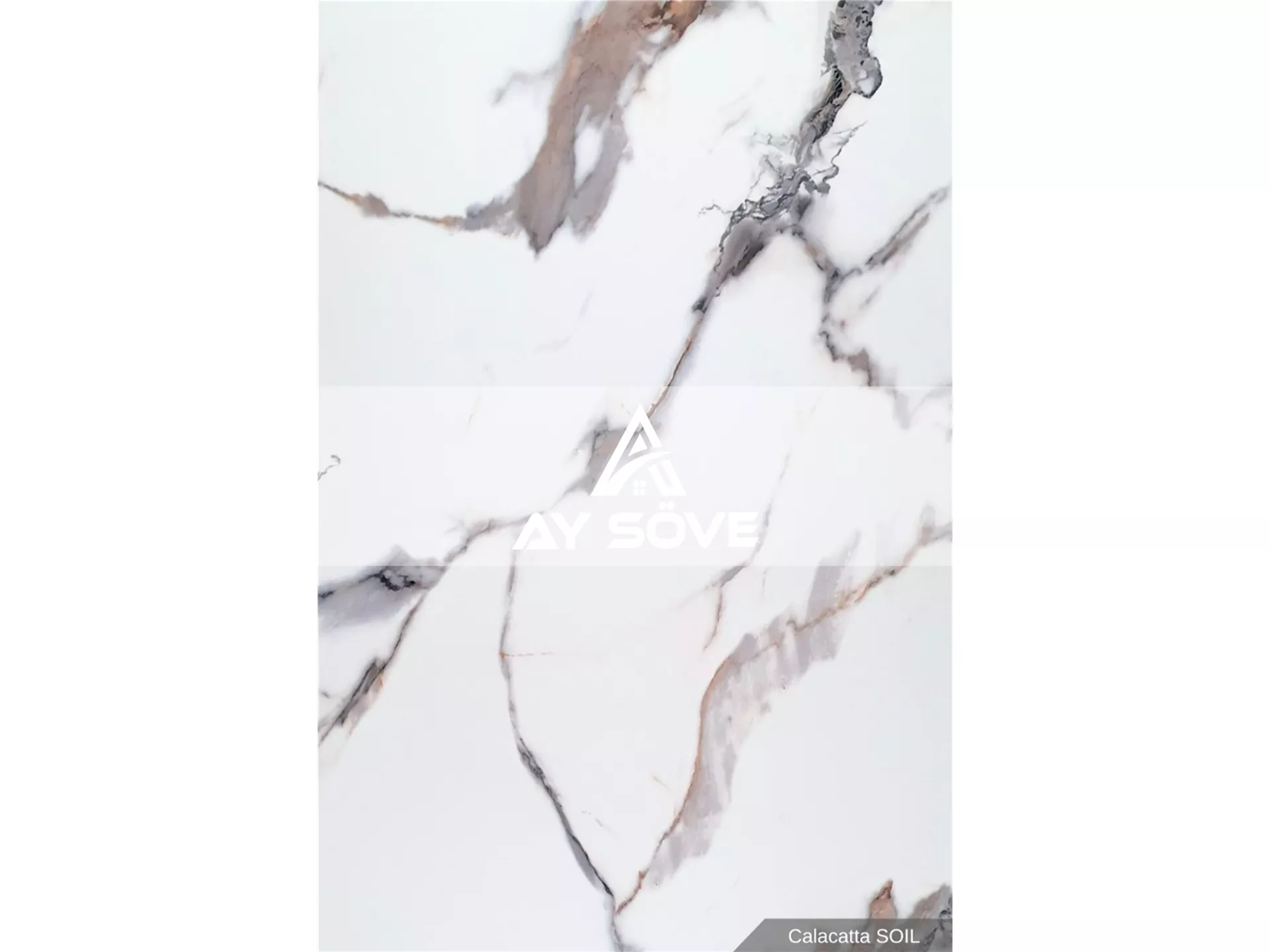 Calacatta Soil Marble Patterned PVC Wall Panel 122 cm * 244 cm