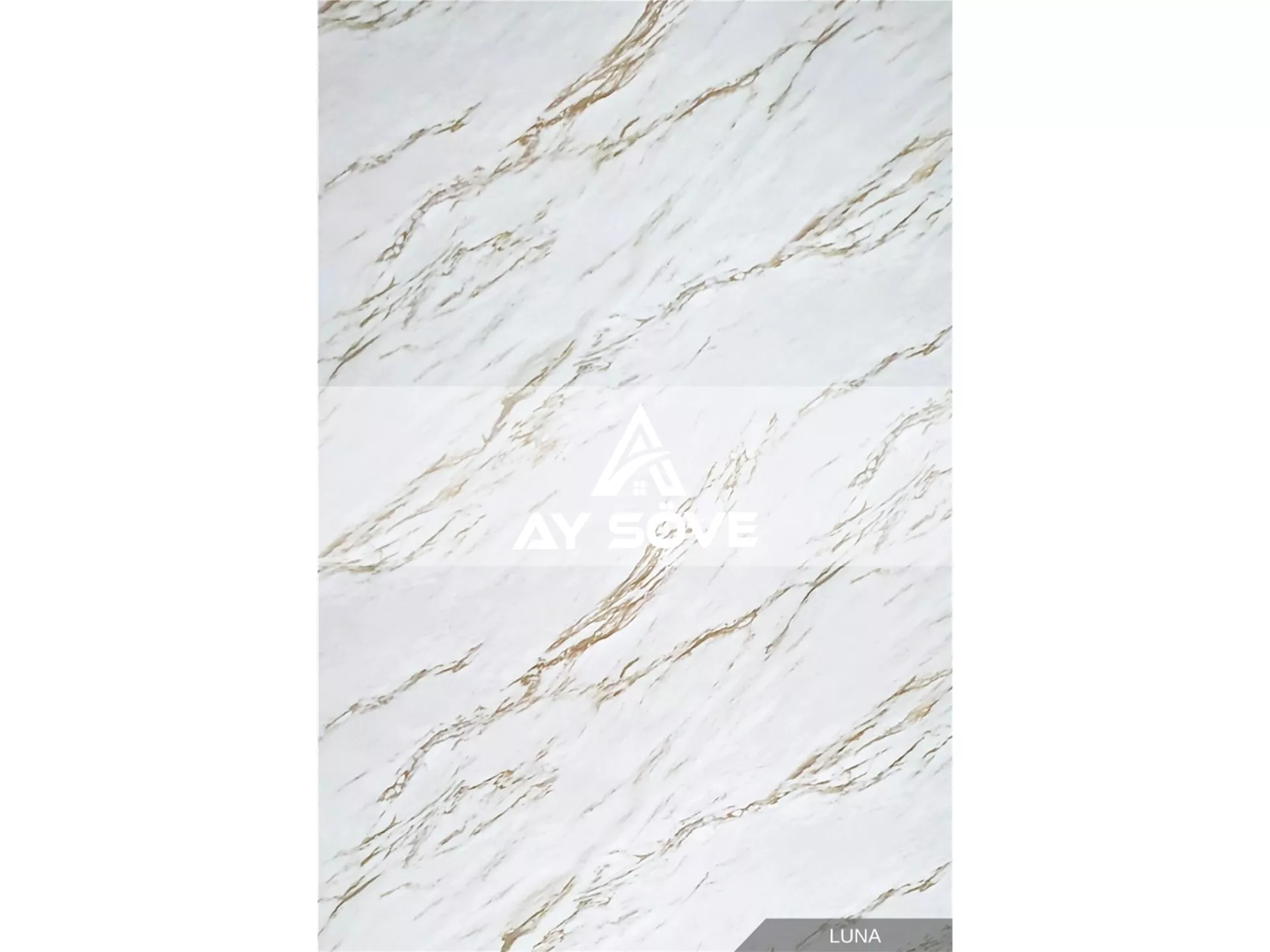 Luna White Marble Patterned PVC Wall Panel 122 cm*244 cm