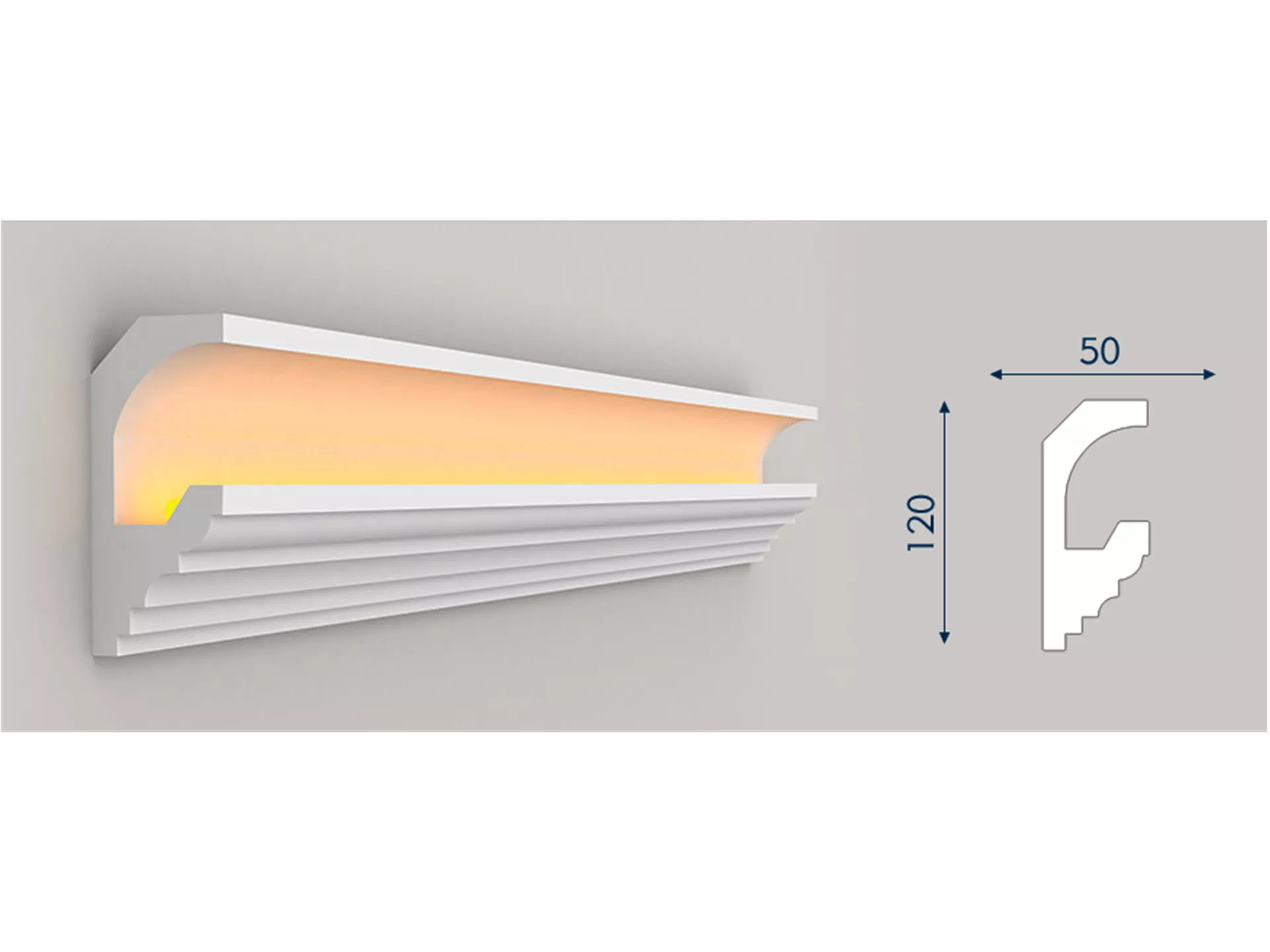 Coving Concealed LED Light Profile-PKG05