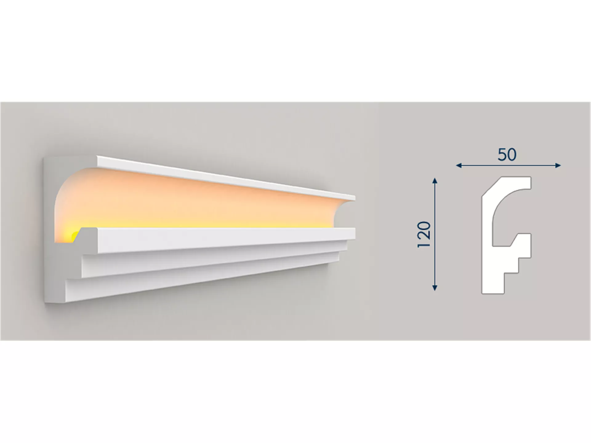 Coving Concealed LED Light Profile-PKG03