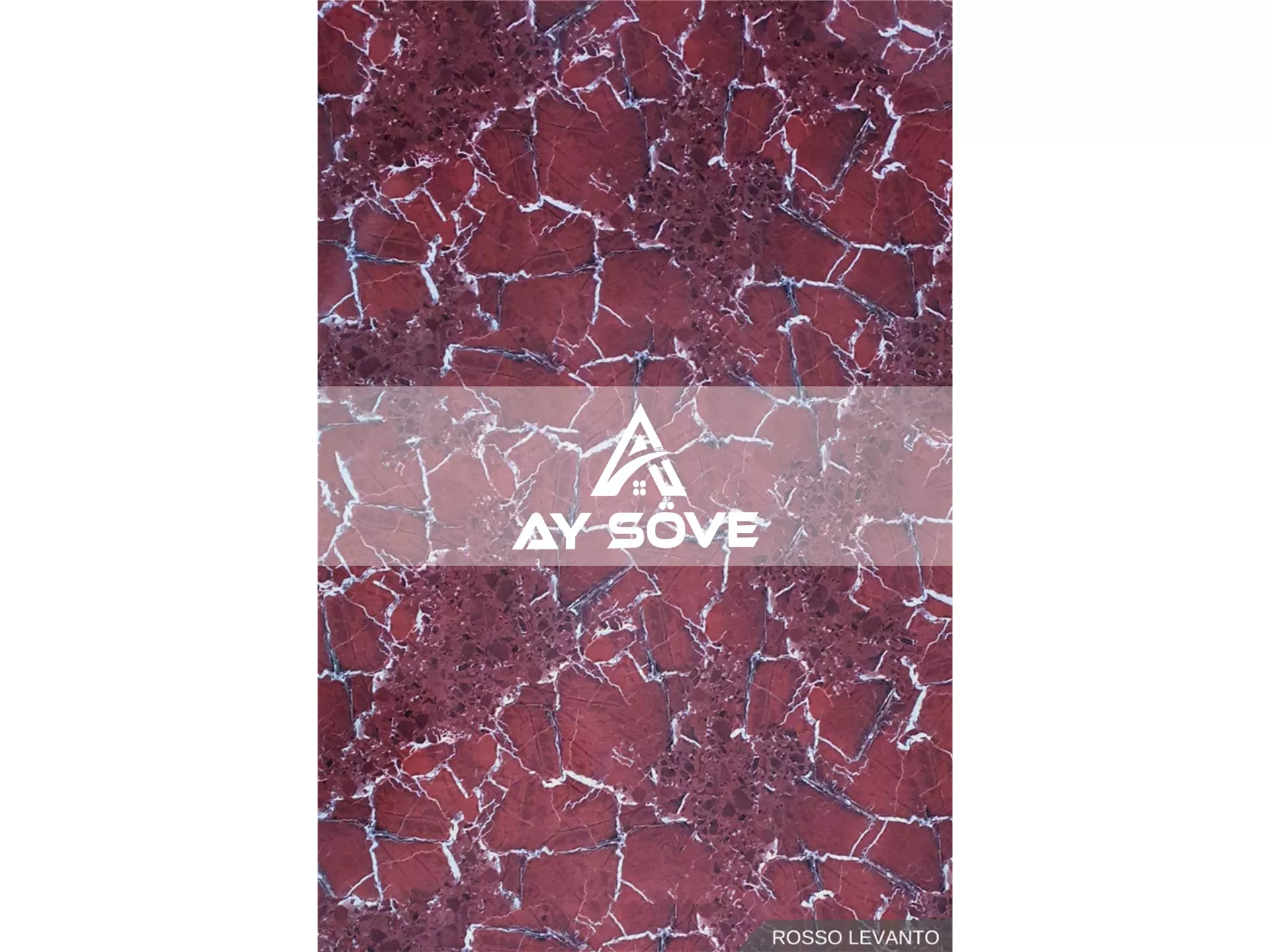 Rosso Levanto Mermer Desenli Pvc Duvar Paneli 122 cm*244 cm