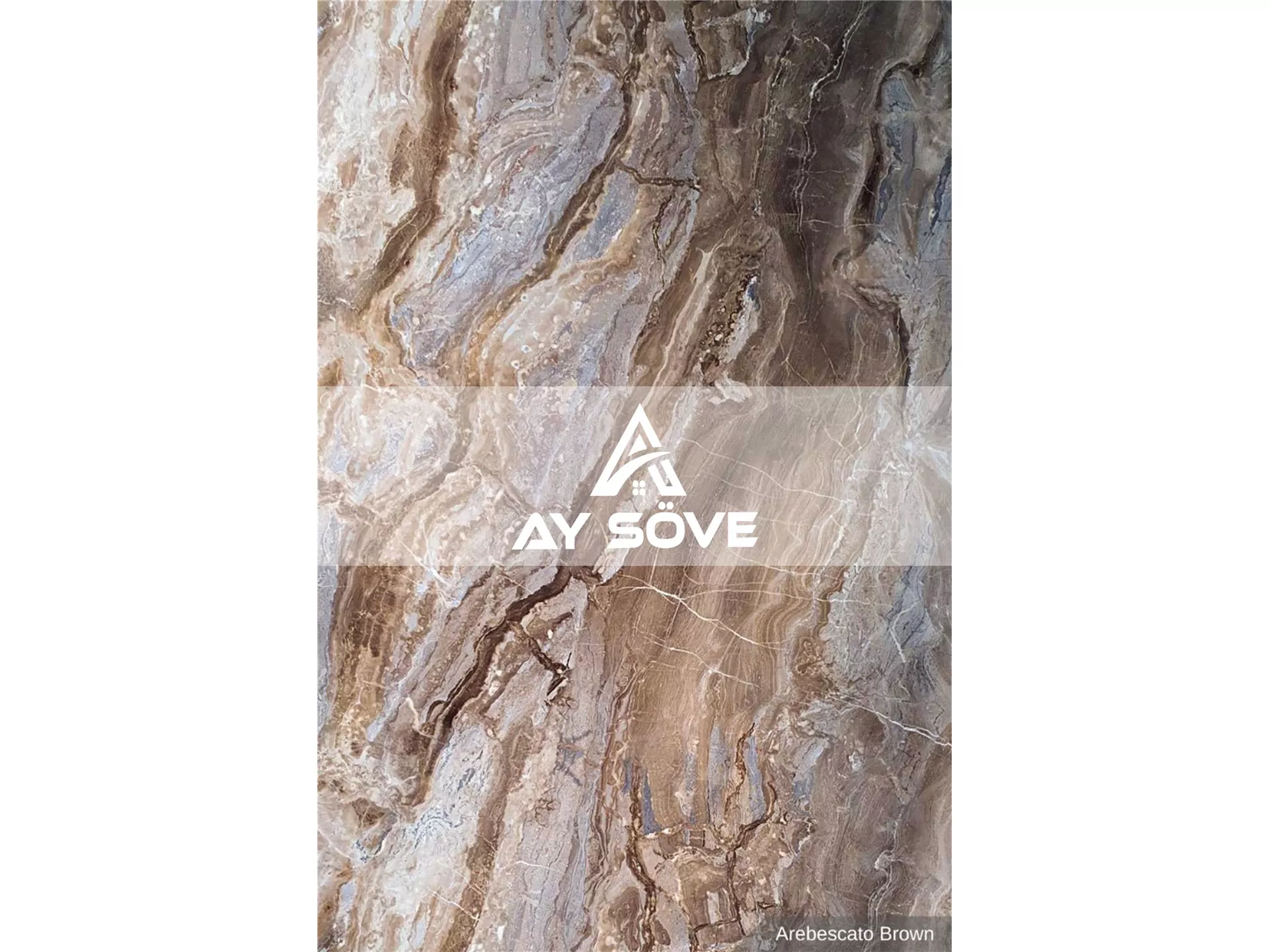 Arebescato Brown Marble Patterned PVC Wall Panel 122 cm * 244 cm