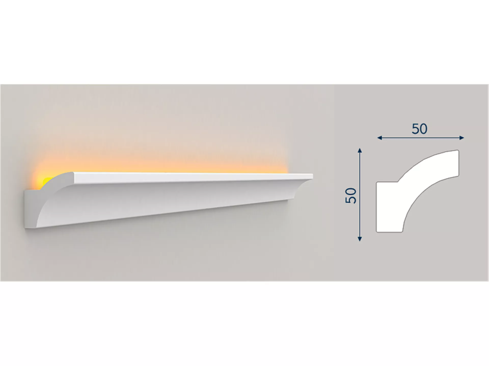 Coving Concealed LED Light Profile-PKG01