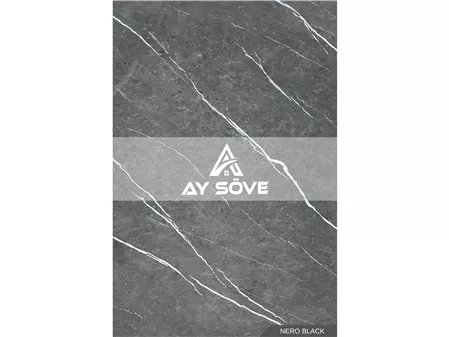 Black and White Marble Patterned PVC Wall Panel 122 cm*244 cm