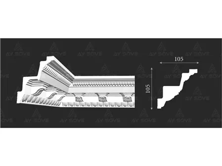 Patterned Cornice Small Pearl PLS01