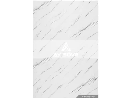 Ice Berg Gray Marble Patterned PVC Wall Panel 122 cm*244 cm